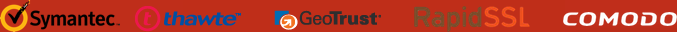 Thawte, Geortrust, RapidSSL, Comodo SSL Certificates